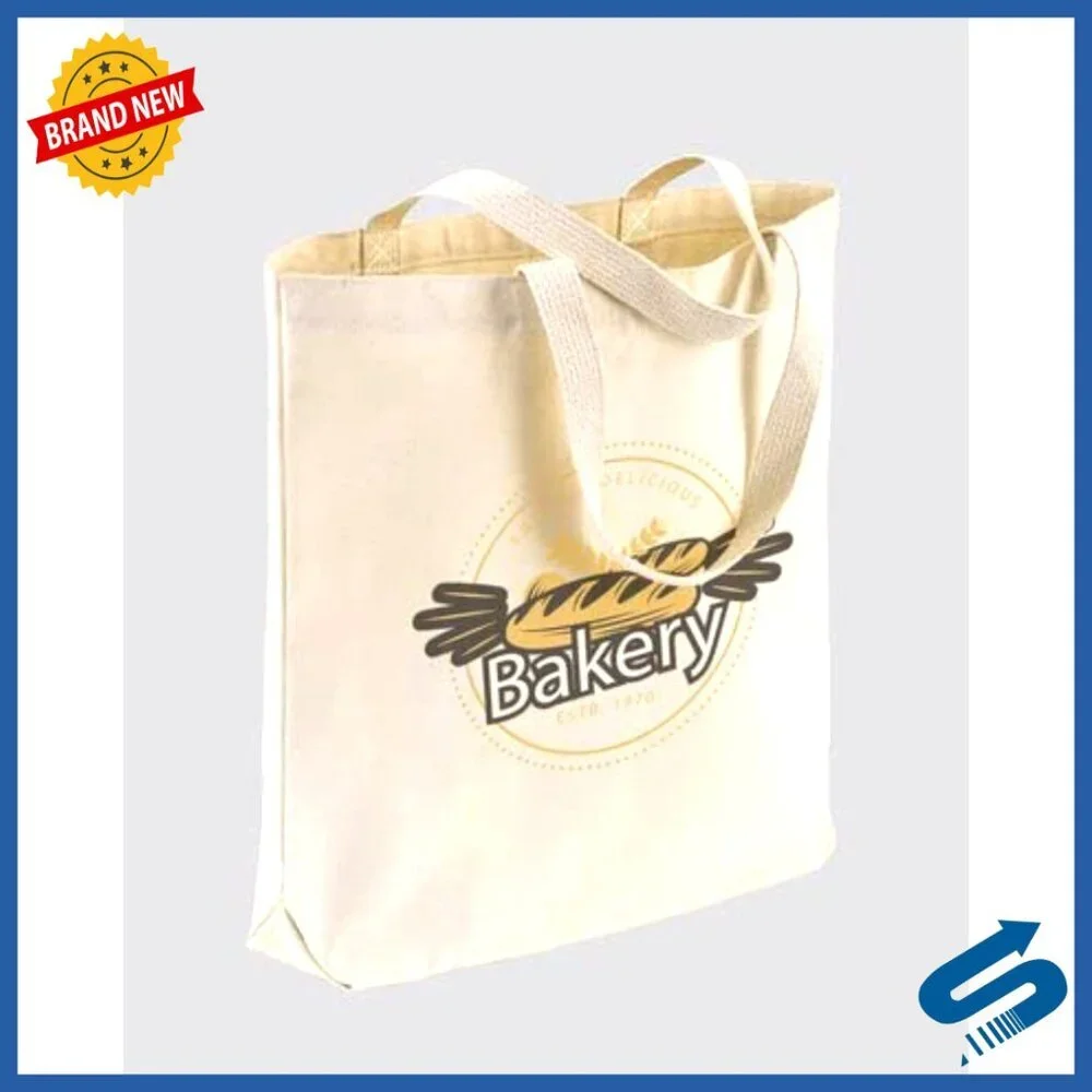 Heavy Duty Canvas Tote Bags 12-Pack Reusable Grocery Shopping DIY Craft
